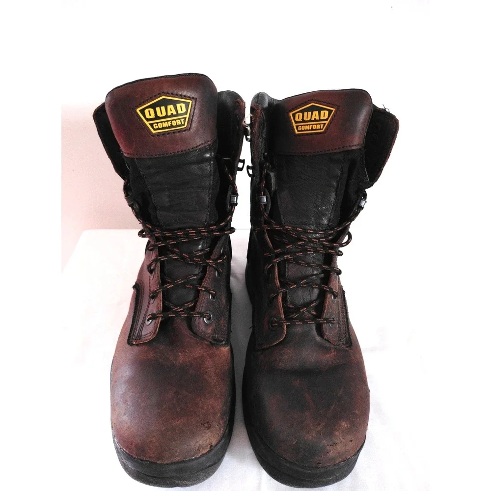 Lacrosse Quad Comfort Dry Core Waterproof BROWN Construction 483005 Boots Men 11